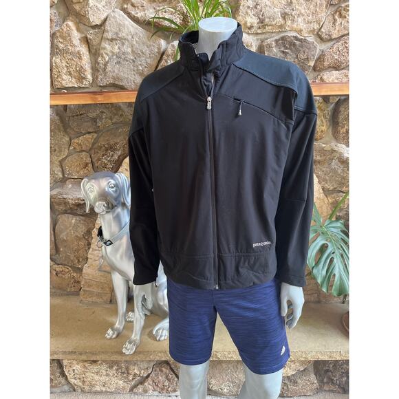 Patagonia Full Zip Black Shell Regulator Jacket Zipped Pockets Men's Size XL - Picture 1 of 10